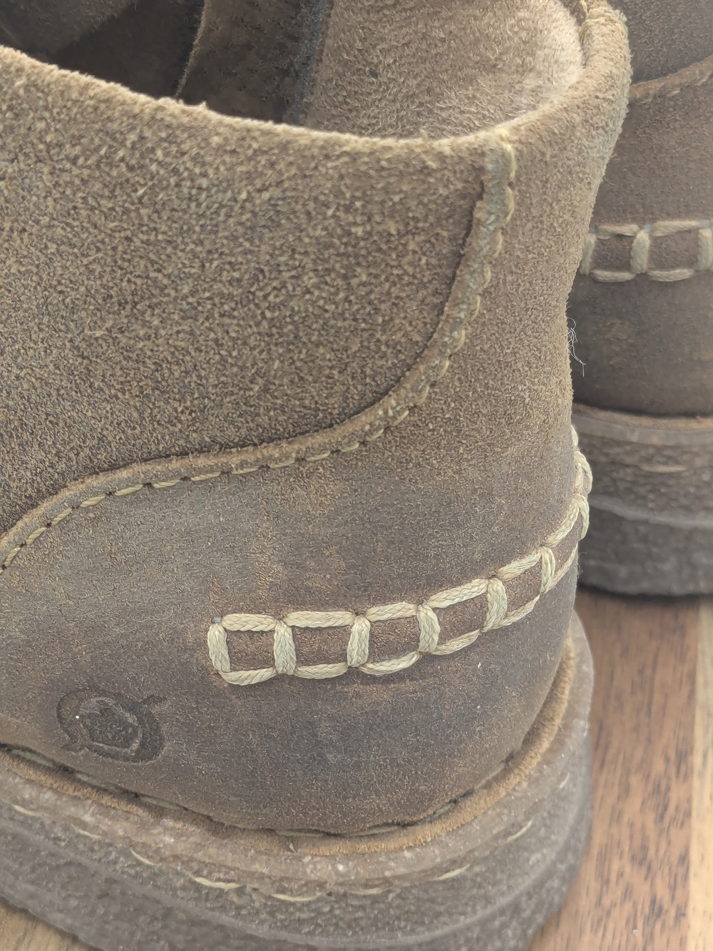 Born Analia Brown Suede Chukka Boots Lace Up Side Zip Ankle Booties Size 10 - Picture 11 of 15